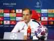 PSG-Trainer Thomas Tuchel lobt den FC Bayern und Coach Hansi Flick, sieht sich und sein Team jedoch gut vorbereitet. Foto: -/Getty Images via UEFA/dpa