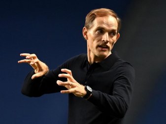 Trainer Thomas Tuchel dirigierte sein Team von der Seitenlinie. Foto: Michael Regan/Getty Images via UEFA/dpa Trainer Thomas Tuchel dirigierte sein Team von der Seitenlinie. Foto: Michael Regan/Getty Images via UEFA/dpa