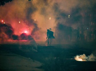 In Paris kam es zu schweren Ausschreitungen In Paris kam es zu schweren Ausschreitungen