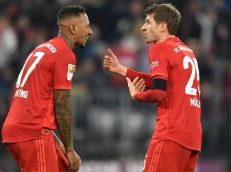 Boateng und Müller (r.) werden vorerst kein Comeback geben Boateng und Müller (r.) werden vorerst kein Comeback geben