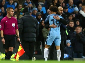 Sane und Guardiola waren gemeinsam bei Manchester City Sane und Guardiola waren gemeinsam bei Manchester City