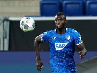 Hoffenheims Ihlas Bebou erzielte beim zweiten Test gegen Mainz das Siegtor. Foto: Uwe Anspach/dpa-Pool/dpa Hoffenheims Ihlas Bebou erzielte beim zweiten Test gegen Mainz das Siegtor. Foto: Uwe Anspach/dpa-Pool/dpa