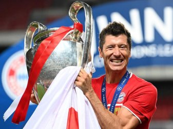 Wurde erstmals zu Deutschlands Fußballer des Jahres gewählt: Robert Lewandowski. Foto: Michael Regan/Getty Images via UEFA/dpa