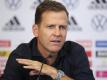 Verteidigt den Kurzflug des DFB-Teams: Oliver Bierhoff. Foto: Alex Grimm/Getty Images Europe/DFB/dpa