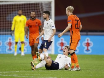 Zog sich gegen die Niederlande einen Kreuzbandriss zu: Italien-Youngster Nicolo Zaniolo. Foto: Peter Dejong/AP/dpa Zog sich gegen die Niederlande einen Kreuzbandriss zu: Italien-Youngster Nicolo Zaniolo. Foto: Peter Dejong/AP/dpa