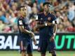 Thiago (l.) und Alaba sind beim Trainingsstart dabei