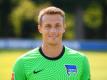 Vorerst Nummer eins im Tor von Hertha BSC: Alexander Schwolow. Foto: Soeren Stache/dpa-Zentralbild/dpa