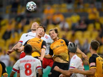 Für den HSV war bei Zweitliga-Absteiger Dynamo Dresden Endstation. Foto: Robert Michael/dpa-Zentralbild/dpa Für den HSV war bei Zweitliga-Absteiger Dynamo Dresden Endstation. Foto: Robert Michael/dpa-Zentralbild/dpa