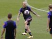 Schätzt die Einstellung von Leipzigs Trainer Nagelsmann: Angeliño beim Training. Foto: Manu Fernandez/Pool AP/dpa