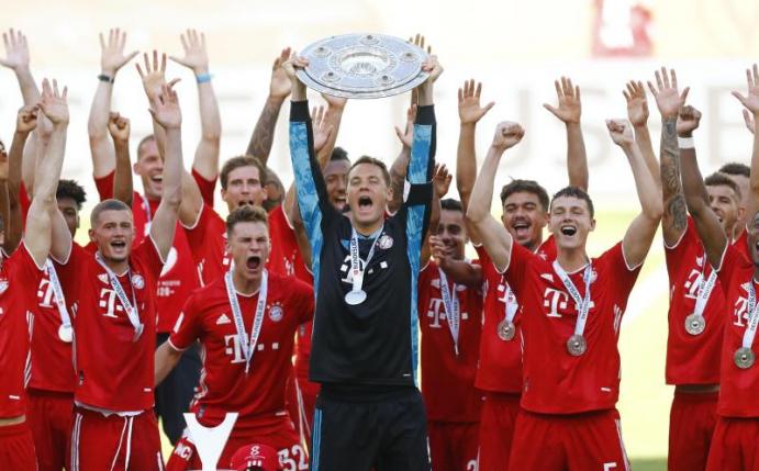 Der FC Bayern München möchte erneut die Meisterschaft gewinnen. Foto: Kai Pfaffenbach/Reuters-Pool/dpa