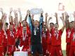Der FC Bayern München möchte erneut die Meisterschaft gewinnen. Foto: Kai Pfaffenbach/Reuters-Pool/dpa