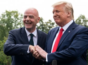 Gianni Infantino besuchte US-Präsident Donald Trump Gianni Infantino besuchte US-Präsident Donald Trump