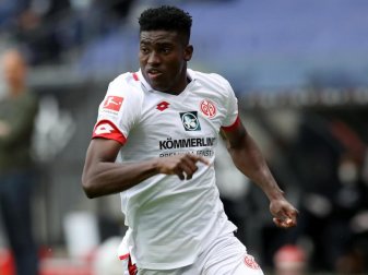 Taiwo Awoniyi hatte in der vergangenen Saison das Trikot von Mainz 05 getragen. Foto: Alexander Hassenstein/getty/Pool/dpa Taiwo Awoniyi hatte in der vergangenen Saison das Trikot von Mainz 05 getragen. Foto: Alexander Hassenstein/getty/Pool/dpa