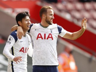 Treffsicheres Tottenham-Duo: Heung-Min Son (l) und Harry Kane. Foto: Andrew Boyers/Pool Reuters/AP/dpa Treffsicheres Tottenham-Duo: Heung-Min Son (l) und Harry Kane. Foto: Andrew Boyers/Pool Reuters/AP/dpa