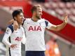 Treffsicheres Tottenham-Duo: Heung-Min Son (l) und Harry Kane. Foto: Andrew Boyers/Pool Reuters/AP/dpa