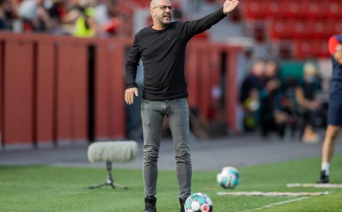 Muss versuchen die Abgänge zu kompensieren: Leverkusens Trainer Peter Bosz. Foto: Rolf Vennenbernd/dpa