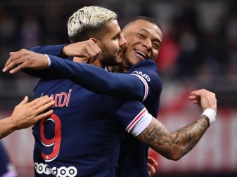 Doppelpacker Mauro Icardi (l) und Kylian Mbappé. Foto: Franck Fife/AFP/dpa Doppelpacker Mauro Icardi (l) und Kylian Mbappé. Foto: Franck Fife/AFP/dpa