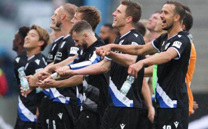 In dieser Saison ist Arminia Bielefeld noch ungeschlagen. Foto: Friso Gentsch/dpa