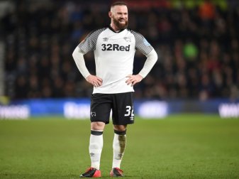 Wayne Rooney erzielte den Siegtreffer für Derby County Wayne Rooney erzielte den Siegtreffer für Derby County
