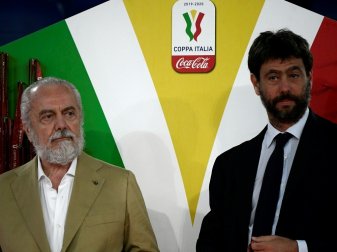 Aurelio De Laurentiis (l.) und Andrea Agnelli Aurelio De Laurentiis (l.) und Andrea Agnelli