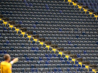 Auch am 4. Spieltag der Bundesliga lässt die Coronavirus-Pandemie kaum Zuschauer in den Stadien zu. Foto: Alexander Hassenstein/getty/Pool/dpa Auch am 4. Spieltag der Bundesliga lässt die Coronavirus-Pandemie kaum Zuschauer in den Stadien zu. Foto: Alexander Hassenstein/getty/Pool/dpa