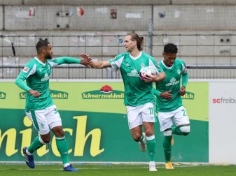 Rettete Werder einen Punkt in Freiburg: Niclas Füllkrug (M). Foto: Tom Weller/dpa Rettete Werder einen Punkt in Freiburg: Niclas Füllkrug (M). Foto: Tom Weller/dpa