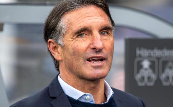 Muss weiter auf seinen 100. Sieg als Bundesliga-Trainer warten: Hertha-Coach Bruno Labbadia. Foto: Andreas Gora/dpa