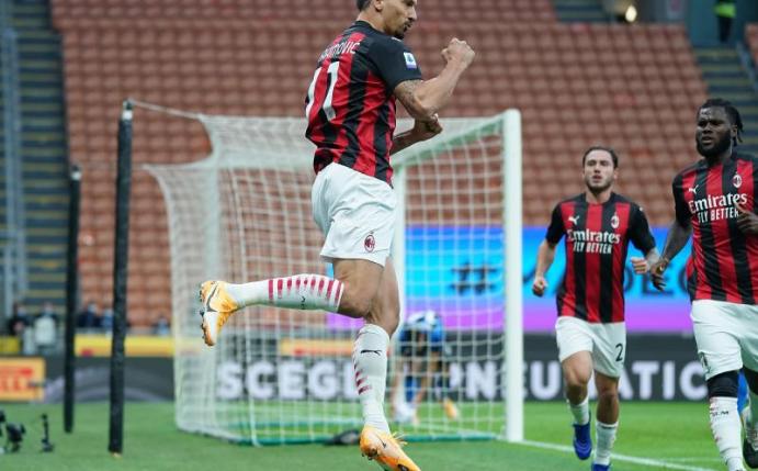 Obenauf im Mailänder Stadtderby: Milan-Matchwinner Zlatan Ibrahimovic. Foto: Spada/LaPresse via ZUMA Press/dpa