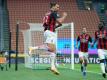 Obenauf im Mailänder Stadtderby: Milan-Matchwinner Zlatan Ibrahimovic. Foto: Spada/LaPresse via ZUMA Press/dpa