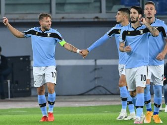 Immobile (l.) nach seinem Treffer gegen den BVB Immobile (l.) nach seinem Treffer gegen den BVB