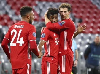 Titelverteidiger Bayern München startete mit einem Kantersieg in die Königsklasse. Foto: Matthias Schrader/Pool AP/dpa Titelverteidiger Bayern München startete mit einem Kantersieg in die Königsklasse. Foto: Matthias Schrader/Pool AP/dpa