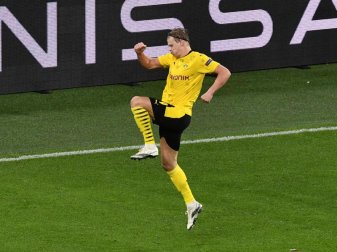 Steht in der BVB-Startelf für das Spiel in Brügge: Erling Haaland. Foto: Martin Meissner/POOL AP/dpa Steht in der BVB-Startelf für das Spiel in Brügge: Erling Haaland. Foto: Martin Meissner/POOL AP/dpa