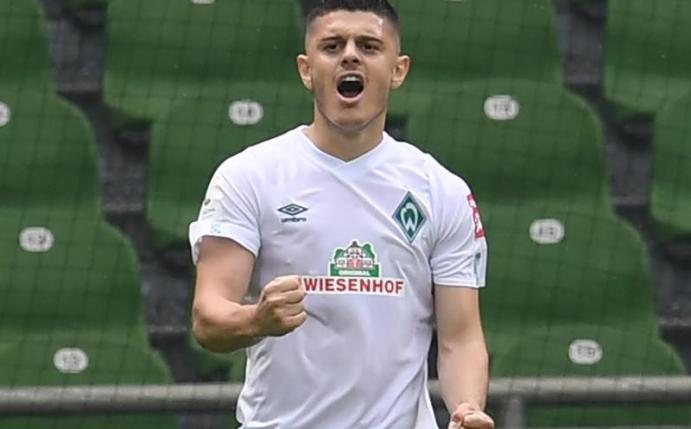 Steht in der Startelf der Bremer gegen den 1. FC Köln: Werders Milot Rashica. Foto: Carmen Jaspersen/dpa