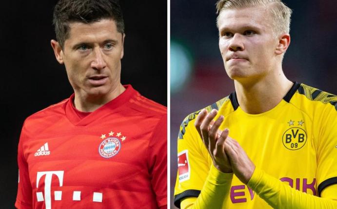 Robert Lewandowski (l) und Erling Haaland befinden sich derzeit in Topform. Foto: Soeren Stache/Guido Kirchner/dpa