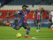 Paris Moise Kean erzielt das erste Tor seiner Mannschaft gegen Stade Rennes. Foto: Christophe Ena/AP/dpa