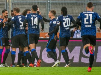 Hertha BSC überzeugte und funktionierte 90 Minuten als Kollektiv. Foto: Stefan Puchner/dpa-Pool/dpa Hertha BSC überzeugte und funktionierte 90 Minuten als Kollektiv. Foto: Stefan Puchner/dpa-Pool/dpa