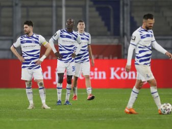 Enttäuschung bei den Spielern vom MSV Duisburg Enttäuschung bei den Spielern vom MSV Duisburg
