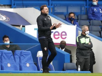 Ralph Hasenhüttl, Trainer von Southampton, gibt von der Seitenlinie aus Anweisungen. Foto: Matthew Childs/PA Wire/dpa