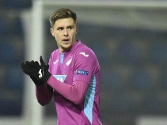 Christoph Baumgartner brachte die Hoffenheimer mit dem 1:0 auf die Siegerstraße. Foto: Radek Petráek/CTK/dpa Christoph Baumgartner brachte die Hoffenheimer mit dem 1:0 auf die Siegerstraße. Foto: Radek Petráek/CTK/dpa