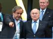 Platini (l.) und Blatter