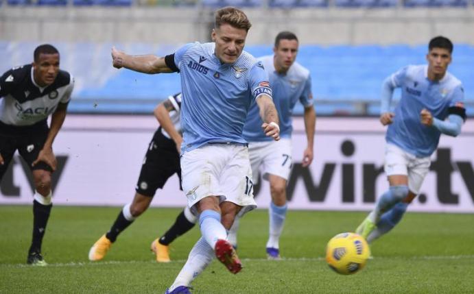 Mehr als das Elfmetertor von Ciro Immobile gelang Lazio nicht. Foto: Alfredo Falcone/LaPresse/AP/dpa