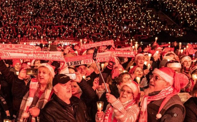 Das Weihnachtssingen im Stadion An der Alten Försterei fällt 2020 aus. Foto: Paul Zinken/dpa
