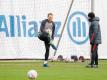 Bayern-Keeper Manuel Neuer beim Abschlusstraining. Foto: Marco Donato/FC Bayern München AG/FCB/dpa