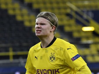 Ist zur Reha nach Katar gereist: Dortmunds Erling Haaland. Foto: Martin Meissner/AP/dpa