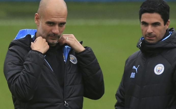 Einst Seite an Seite: Guardiola (l.) und Arteta