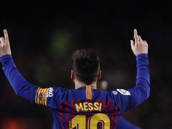 Lionel Messi jubelt nach einem seiner Tore für den FC Barcelona. Foto: Manu Fernandez/AP/dpa Lionel Messi jubelt nach einem seiner Tore für den FC Barcelona. Foto: Manu Fernandez/AP/dpa