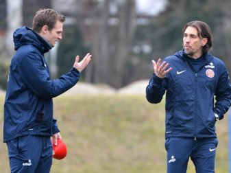 Kommt nach Martin Schmidt (r) auch Co-Trainer Bo Svensson zurück zu Mainz 05?. Foto: picture alliance / dpa Kommt nach Martin Schmidt (r) auch Co-Trainer Bo Svensson zurück zu Mainz 05?. Foto: picture alliance / dpa