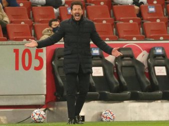 Blamierte sich mit Atlético Madrid im Pokal: Trainer Diego Simeone. Foto: Krugfoto/APA/dpa Blamierte sich mit Atlético Madrid im Pokal: Trainer Diego Simeone. Foto: Krugfoto/APA/dpa