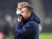 Nach der Niederlage bei Borussia Mönchengladbach sieht Bayerns Trainer Hansi Flick viel Arbeit vor sich. Foto: Martin Meissner/AP/Pool/dpa