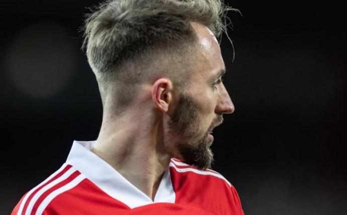Florian Hübner hat sich im Training des 1. FC Union Berlin eine Verletzung zugezogen. Foto: Andreas Gora/dpa-Pool/dpa